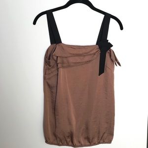 Anne Taylor LOFT Silky Ruffle Tank Top